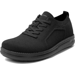 Wide Toe Box Shoes for Men Lace up Casual Dress Shoes Mens Mesh Slip on Walking Sneakers Comfortable Lightweight Shoes