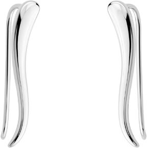 SOFIA MILANI - Solid 925 Sterling Silver Earrings for Women - Curved Ear Climbers - 20808