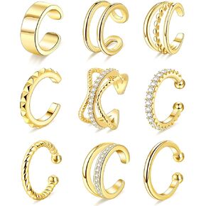 Gold Ear Cuffs Non Piercing Ear Cuff Earrings for Women Fake Piercings