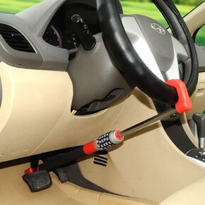 WANLIAN Car Code Lock,Car Anti-Theft Device,Brake Pedal/Steering Wheel Lock,Locking Bar,Anti Theft Protection,Steering Wheel Clutch Lock