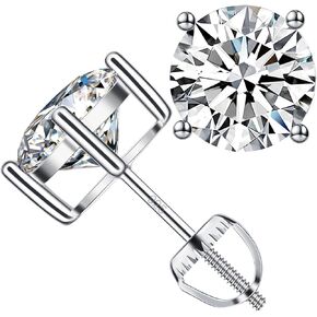 Moissanite Stud Earrings for Women Men 0.8CT-4Ct Jewelry Gift for Her Women Girlfriend, Anniversary Birthday Wedding Anniversay Gift for Wife Valentine Day Mothers Day Gifts, Christmas Gifts