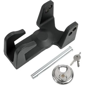 Gooseneck Hitch Lock with Keyed Padlock,Gooseneck Lock Fit for Heavy Trailers,Gooseneck Trailer Hitch Locks,Model TL-50 Coupler Trailer Lock,Heavy-Duty Gooseneck Trailer Lock Livestock Haulers and RVs