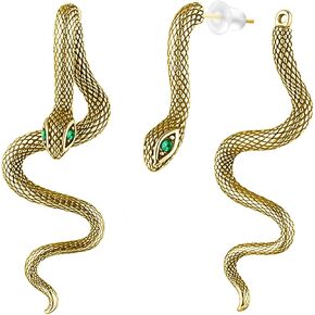 Long Snake Earrings for Women Men Punk Hip Hop Goth Dangle Snake Earrings Detachable Snake Earrings Christmas Earrings