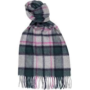 100% Cashmere Scarf 64.9X9.8IN Classic Plaid Solder C.Navy - Made In Scotland