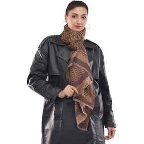 Premium Unisex Fine wool Zari Warm Stole Wrap Scarf, woollen scarf, woven woollen stole, Light weight wool scarf