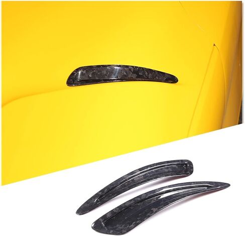 Daeiclru Real Carbon Fiber Front Hood Air Vent Trim Cover Fit for Toyota Supra GR A90 A91 MK5 2019-2022, Hood Air Vent Molding Trim Kit Exterior Accessories (Black) in Kuwait