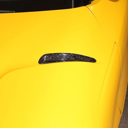 Daeiclru Real Carbon Fiber Front Hood Air Vent Trim Cover Fit for Toyota Supra GR A90 A91 MK5 2019-2022, Hood Air Vent Molding Trim Kit Exterior Accessories (Black) in Kuwait