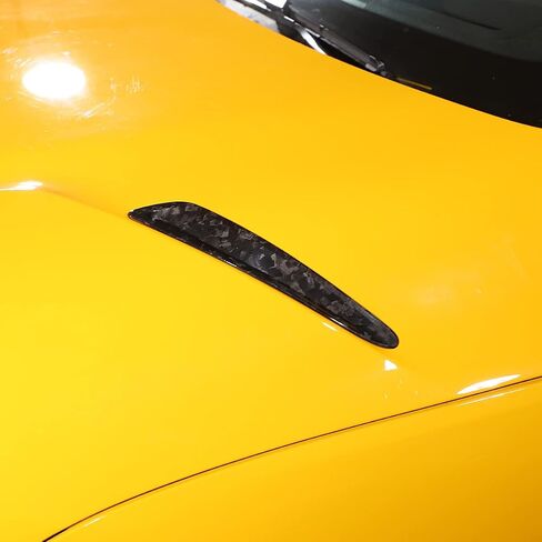 Daeiclru Real Carbon Fiber Front Hood Air Vent Trim Cover Fit for Toyota Supra GR A90 A91 MK5 2019-2022, Hood Air Vent Molding Trim Kit Exterior Accessories (Black) in Kuwait