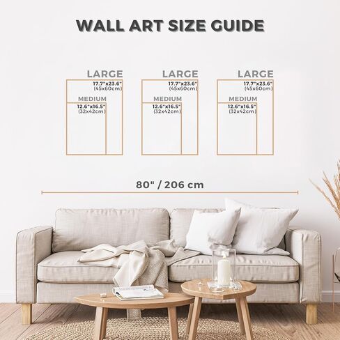 qmmp Modern Wooden Wall Sculptures - Set of 3 - MDF - Oak - Home Decor Accent - Large Wall Art for Living Room, Bedroom, Office - Easy Installation (Walnut, Medium - Mountain and Sun, Unframed) in Saudi Arabia