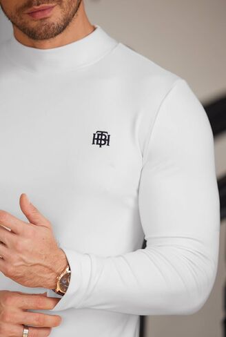Mens Long Sleeve Thermal Shirts Mock Neck Stretchy Classic Pullover (S-XXL) in Saudi Arabia