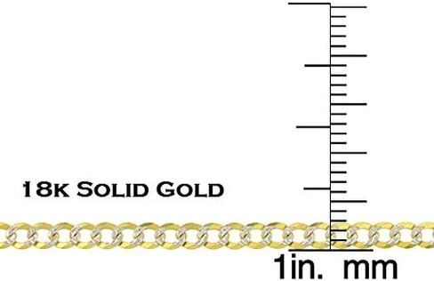 بوري جيويليرز قلادة من الذهب الصلب عيار 18 قيراط 3 مم كوبي - صنع في إيطاليا in Kuwait