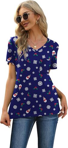 RUBZOOF Women's Short Sleeve Pajama Sets with Pockets Casual V Neck 2 Piece Lounge Sets S-3XL in Saudi Arabia