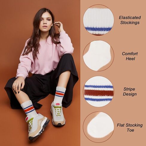 SISOSOCK 5 Pairs Fuzzy Socks for Women Winter Warm Wool Thick Socks Soft Cozy Womens Knit Sleep Socks with Gifts Box in Saudi Arabia