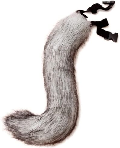 DRESHOW Fox Fur Tail Fake Fur Tail Dog Tail Cosplay Party Costume Super Huge Fluffy Tail for Teen Adult in Saudi Arabia
