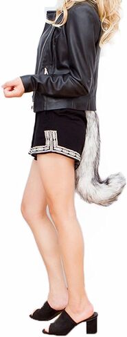 DRESHOW Fox Fur Tail Fake Fur Tail Dog Tail Cosplay Party Costume Super Huge Fluffy Tail for Teen Adult in Saudi Arabia