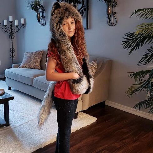 DRESHOW Fox Fur Tail Fake Fur Tail Dog Tail Cosplay Party Costume Super Huge Fluffy Tail for Teen Adult in Saudi Arabia