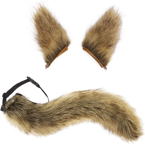DRESHOW Fox Fur Tail Fake Fur Tail Dog Tail Cosplay Party Costume Super Huge Fluffy Tail for Teen Adult in Saudi Arabia