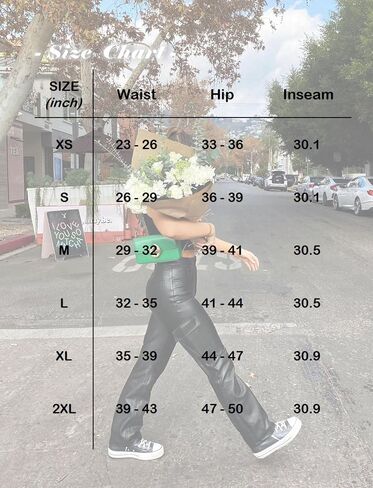 Black Faux Leather Pants for Women High Waisted Flare Cargo Pants Y2k Straight Wide Leg Pleather Pants with Pockets in Saudi Arabia