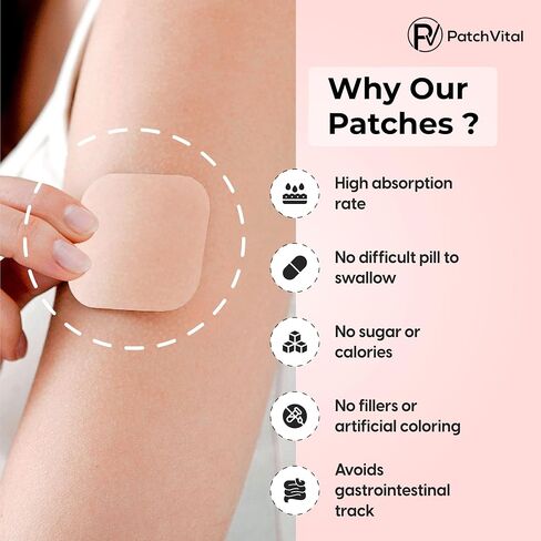 Patch Vital Sleep Patches (Pack of 30) | Infused with Magnesium, Melatonin & Valerian Root Extract | Plant-Based and Water-Resistant in Saudi Arabia