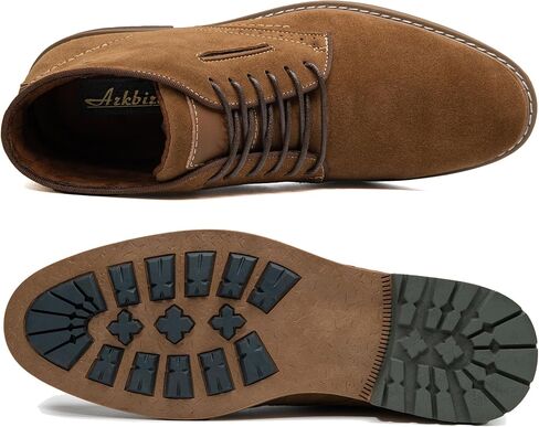 Arkbird Mens Chukka Boots Suede Leather Classic Fashion Casual Ankle Lace-up Dress Boots for Men in Saudi Arabia