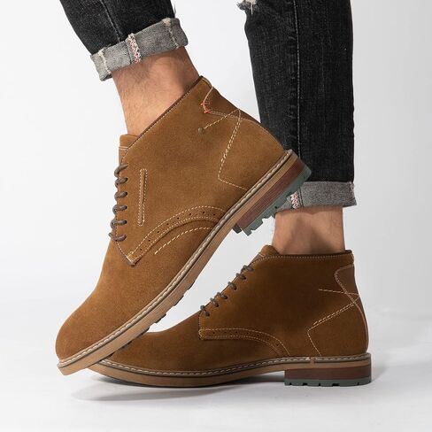 Arkbird Mens Chukka Boots Suede Leather Classic Fashion Casual Ankle Lace-up Dress Boots for Men in Saudi Arabia