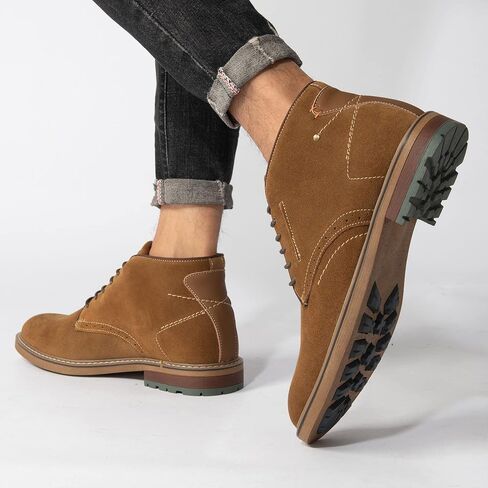 Arkbird Mens Chukka Boots Suede Leather Classic Fashion Casual Ankle Lace-up Dress Boots for Men in Saudi Arabia