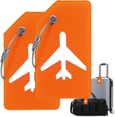 Luggage Tag - Travel Essentials Accessories for Suitcases Quickly Identify, Travel Tags for Luggage, Backpacks, Bags, Baggage, Cruise Suitcases - Flexible & Bright Silicone in Kuwait