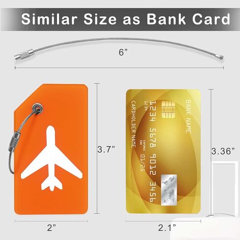 Luggage Tag - Travel Essentials Accessories for Suitcases Quickly Identify, Travel Tags for Luggage, Backpacks, Bags, Baggage, Cruise Suitcases - Flexible & Bright Silicone in Kuwait