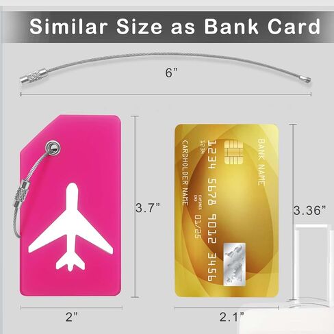 Luggage Tag - Travel Essentials Accessories for Suitcases Quickly Identify, Travel Tags for Luggage, Backpacks, Bags, Baggage, Cruise Suitcases - Flexible & Bright Silicone in Kuwait