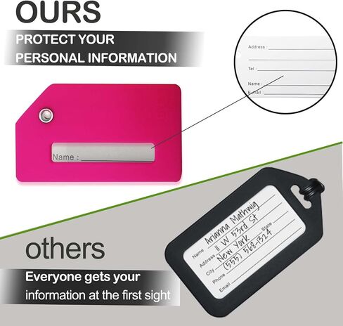 Luggage Tag - Travel Essentials Accessories for Suitcases Quickly Identify, Travel Tags for Luggage, Backpacks, Bags, Baggage, Cruise Suitcases - Flexible & Bright Silicone in Kuwait