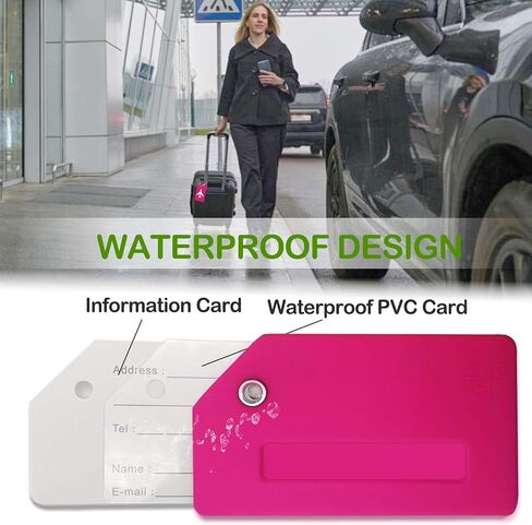 Luggage Tag - Travel Essentials Accessories for Suitcases Quickly Identify, Travel Tags for Luggage, Backpacks, Bags, Baggage, Cruise Suitcases - Flexible & Bright Silicone in Kuwait