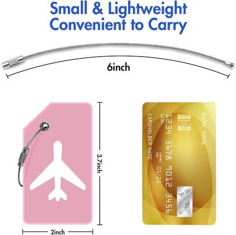 Luggage Tag - Travel Essentials Accessories for Suitcases Quickly Identify, Travel Tags for Luggage, Backpacks, Bags, Baggage, Cruise Suitcases - Flexible & Bright Silicone in Kuwait
