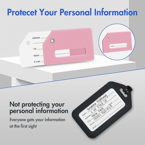 Luggage Tag - Travel Essentials Accessories for Suitcases Quickly Identify, Travel Tags for Luggage, Backpacks, Bags, Baggage, Cruise Suitcases - Flexible & Bright Silicone in Kuwait