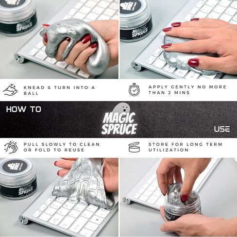 مجموعة أدوات تفصيل السيارة من ماجيك سبروس، جل لمنتجات تنظيف لوحة القيادة الداخلية للسيارة، معطر معطر مزيل للغبار غير مائي، معجون تنظيف المفروشات، ملحقات تنظيف الكمبيوتر المحمول، سلايم السيارة in Kuwait