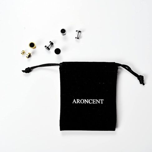 أقراط Aroncent للرجال والنساء بقياس مزيف وأقراط من الفولاذ المقاوم للصدأ مقاس 8 مم من الذهب الوردي in Kuwait