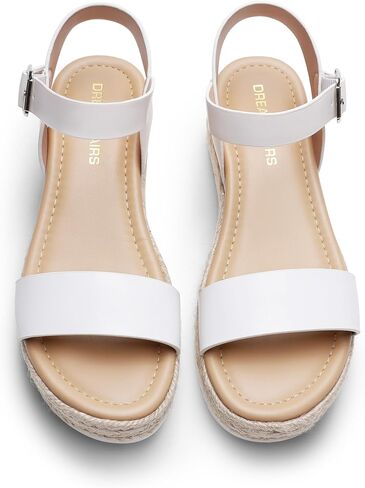 DREAM PAIRS Women's Platform Espadrilles Wedge Sandals, Comfortable Open Toe One Band Sandals for Women Dressy Casual Summer in Saudi Arabia