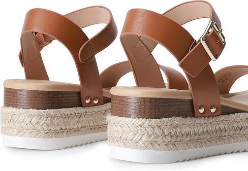 DREAM PAIRS Women's Platform Espadrilles Wedge Sandals, Comfortable Open Toe One Band Sandals for Women Dressy Casual Summer in Saudi Arabia