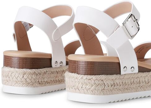 DREAM PAIRS Women's Platform Espadrilles Wedge Sandals, Comfortable Open Toe One Band Sandals for Women Dressy Casual Summer in Saudi Arabia