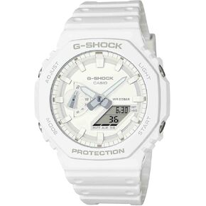 G-Shock Casio Analog-Digital Carbon Core Guard Tone-on-Tone White Resin Strap Watch - GA2100-7A7