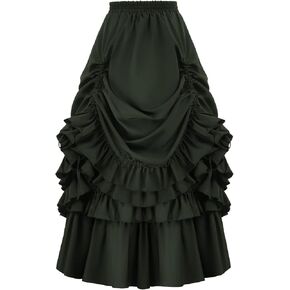 Belle Poque Women's Vintage Gothic Victorian Skirt Renaissance Style Falda