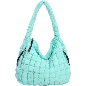 Puffer Tote Bag for Women Large Quilted Crossbody Handbags Lightweight Shoulder Hobo bag Soft Puffy Bag Carryall