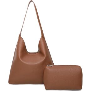 Barsine Hobo Bag for Women Designer Shoulder Purses Soft Vegan Leather Tote Handbags