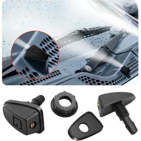 طقم فوهات رش الزجاج الأمامي مكون من قطعتين - طقم فوهات الممسحة الأمامية، بخاخ سائل للزجاج الأمامي، وإكسسوارات خرطوم السيارة وقطع غيار السيارات in Kuwait