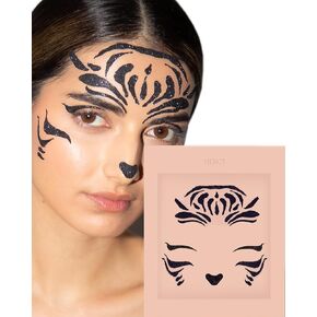 Tiger Face Jewels ✮ Mercy London Cat Costume Accessories Face Gems Jewels All In One Halloween Headpiece Stick On