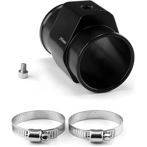 أنبوب مشترك لدرجة حرارة الماء، محول مستشعر مشعاع ألومنيوم 36 مم مع مشبكين للخرطوم، موصل محول أنبوب مشترك لقياس درجة حرارة الماء العالمي، ملحقات السيارة in Kuwait