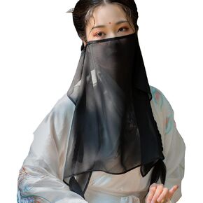 Rhinestone Tassels Face Veil Ear-hanging Mask Belly Dancing Veil Ancient Chinese Princess Hanfu Accessories