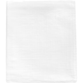 Muslin Newborn Baby Swaddle Blanket 43.5 x 47 inches(110x120cm) Unisex Swaddling Wrap Soft Silky Muslin Swaddle Blankets Neutral Receiving Blanket for Newborn Babies Boys and Girls Large White