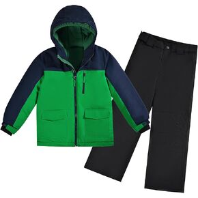 LUNA Boys Snowsuit Hooded Water-repellent Ski Suit Windproof Winter Suit