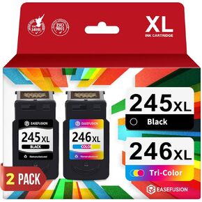245XL 246XL مجموعة كومبو بديلة لحبر Canon 245 246 PG-245 XL PG-245XL خراطيش حبر سوداء اللون لطابعة Canon Pixma MX490 MX492 MG2522 TR4520 TS3322 TS202 MG2500 TS3122 TR4500