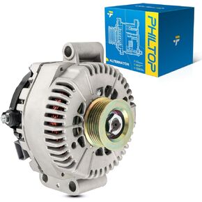 PHILTOP Alternator Compatible with Explorer 1997-2000 2002-2004 4.0L, Explorer 1996-2000 5.0L, Mountaineer 1997-2001, Mountaineer 2002-2004 4.0L Replace 7787NHO 12V 200Amp CW S6 6-Groove Pulley